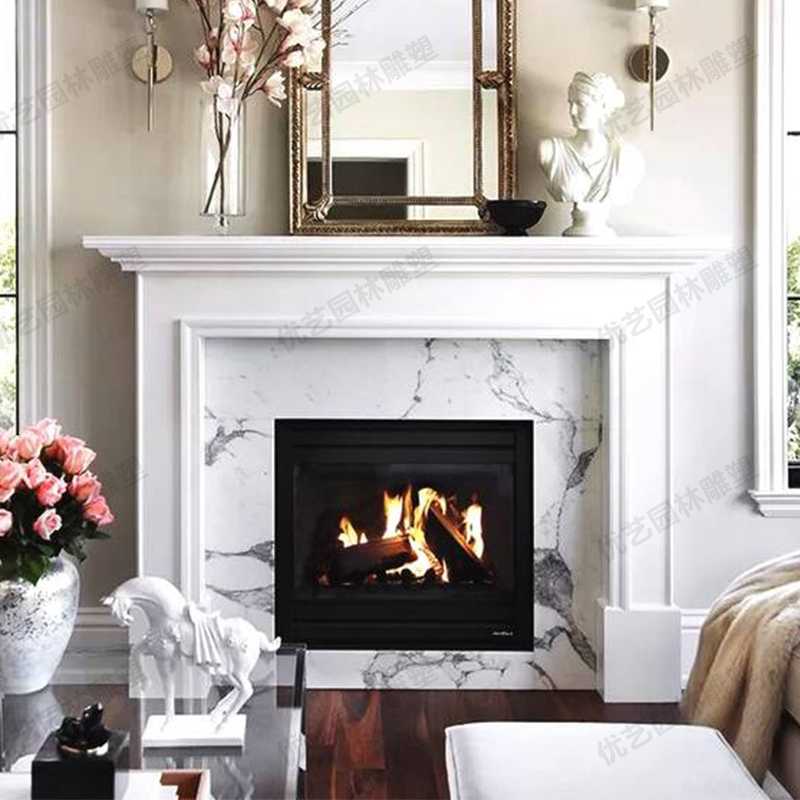 室內壁爐架，大理石壁爐架
