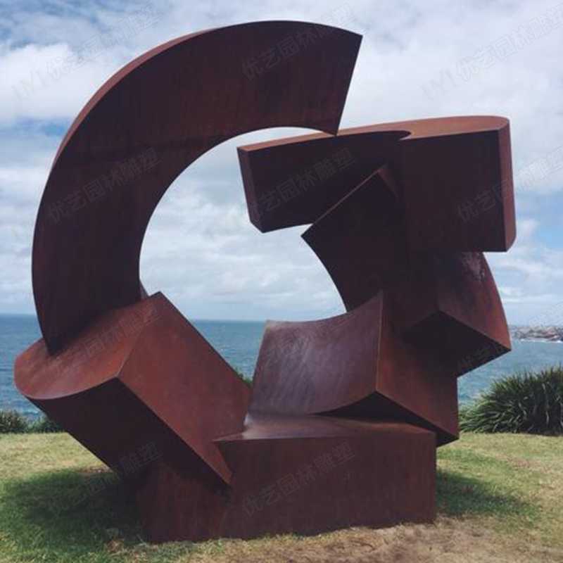 耐候鋼雕塑，室外抽象耐候鋼雕塑