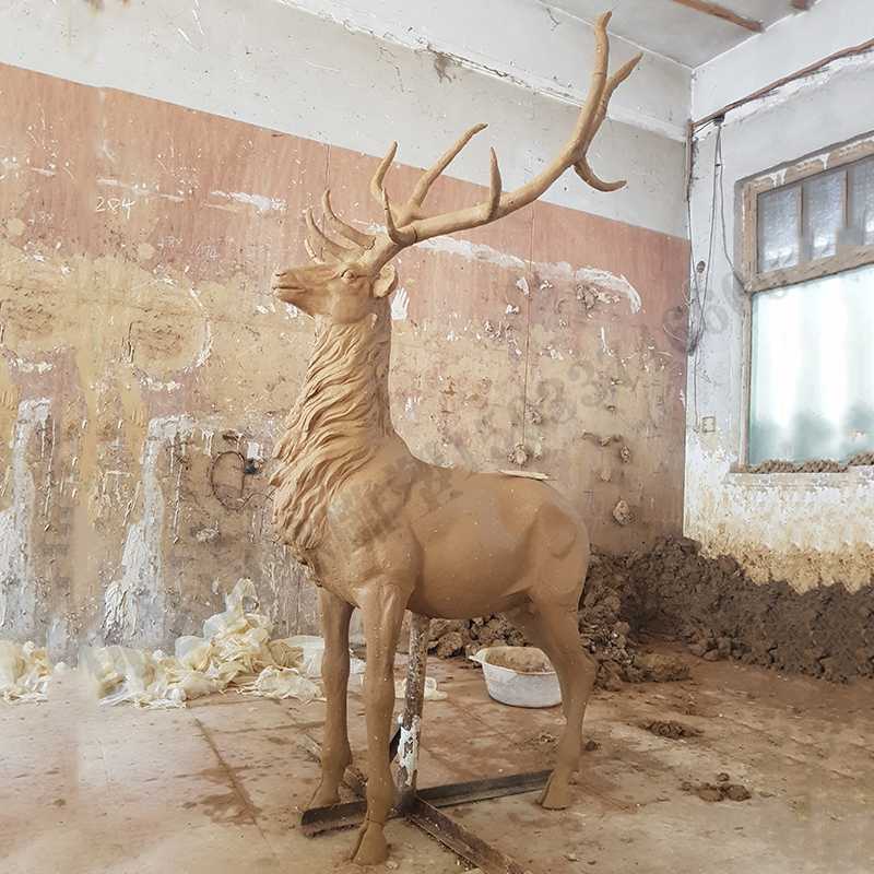 銅鹿模型，銅麋鹿雕塑，麋鹿模型，銅麋鹿泥模1.jpg